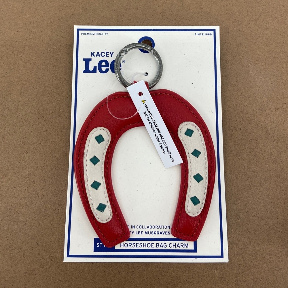 Kacey Lee Musgraves x Lee Red Horseshoe Bag Charm Keychain WKM-013 New
